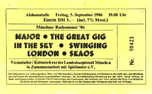 Skaos Tour 1986 - der
            Beginn der dritten Welle des Ska in Bayern?