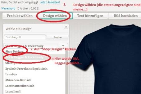 Gebrauchsanweisung Handbuch für den
            Spreadshirt Designer/Generator Teil 1